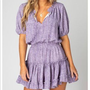 BuddyLove Ray Elastic Waist Mini Dress- Iris